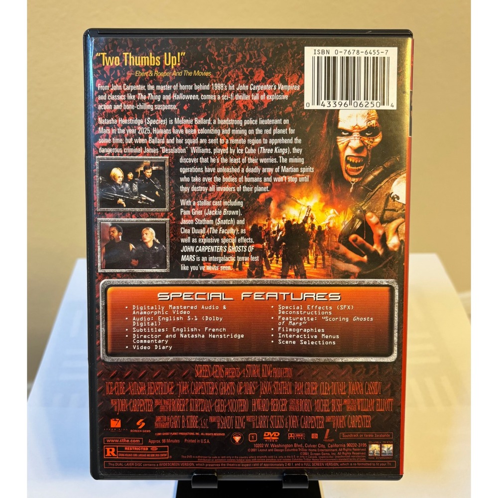 Ghosts of Mars Special Edition DVD John Carpenter Ice Cube Jason Statham R-Rated - Picture 2 of 3